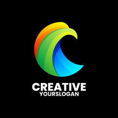 eagle colorful logo design