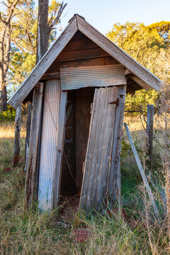 Backyard toilet in the bush.