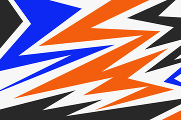 Minimalist background with colorful zigzag and arrow pattern