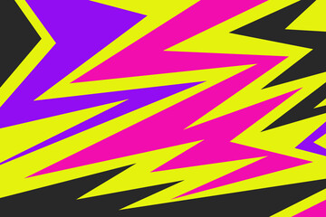 Minimalist background with colorful zigzag and arrow pattern