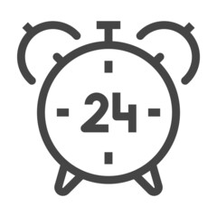 Alarm line icon. Vector pictogram