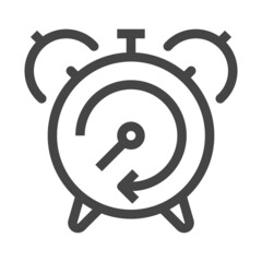 Alarm line icon. Vector pictogram