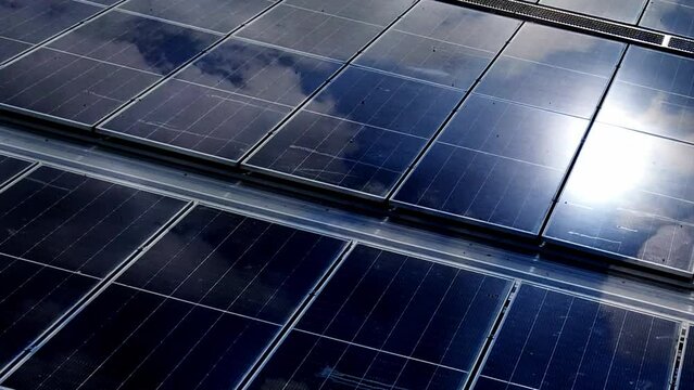 solar panels on the roof
