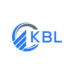 KBL Flat accounting logo design on white  background. KBL creative initials Growth graph letter logo concept. KBL business finance logo design.