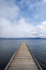 Fototapeta premium wooden pier on the beach
