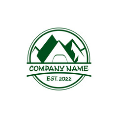 camping logo , adventure logo vector