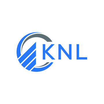 KNL Flat accounting logo design on white  background. KNL creative initials Growth graph letter logo concept. KNL business finance logo design.