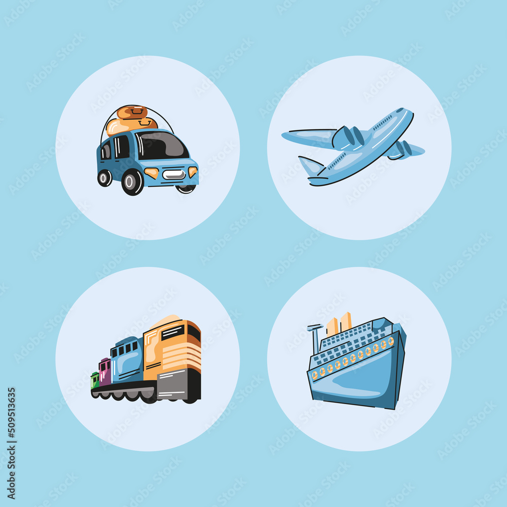 Canvas Prints icons travel transport