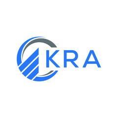 KRA Flat accounting logo design on white  background. KRA creative initials Growth graph letter logo concept. KRA business finance logo design.