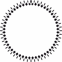 Round frame. Circle Ornamental decorative frame
