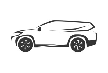 Fototapeta na wymiar SUV Car Logo Vector Illustration