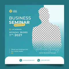 Modern Business Seminar Flyer or Social Media Banner