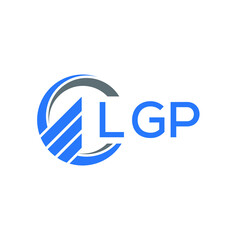 LGP Flat accounting logo design on white  background. LGP creative initials Growth graph letter logo concept. LGP business finance logo design.