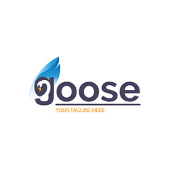 Naklejka premium Goose swan logo letter template design for brand or company and other