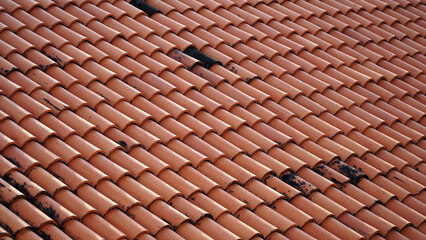 orange terracotta roof pattern 