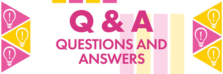 Q And A - Questions And Answers Pink Yellow Triangles Both Sides Bulbs 