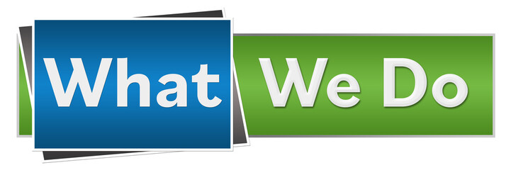 What We Do Green Blue Horizontal 