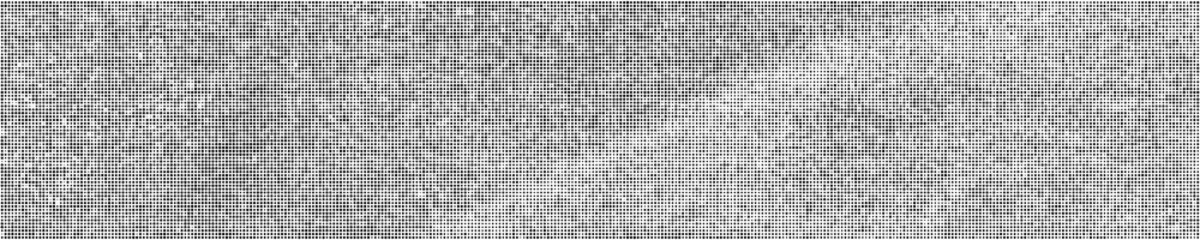 Black Halftone Texture On White Background. Modern Dotted Futuristic Backdrop. Fade Noise Overlay. Wide horizontal long banner for site. Pop Art Style. Vector Illustration, Eps 10.