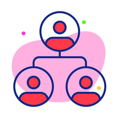 team Finance Related Vector Line Icon. Editable Stroke Pixel Perfect.