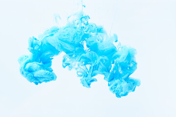 Creative dynamic abstract background with flowing splash of paint in water