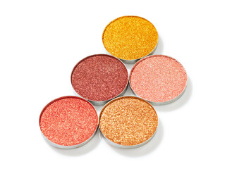 Shimmer bright eye shadow isolated on white background