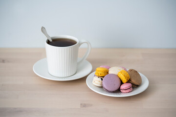 Tea time. Cup of tea with a teapot.