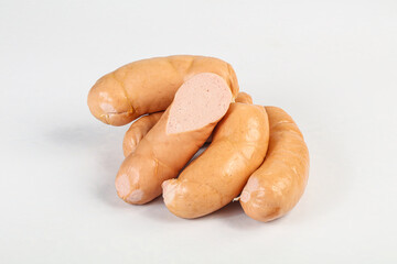 Natural meat sausages with minced meat