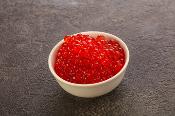 Luxury delicous red salmon caviar