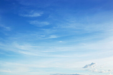 Blue sky with clouds Many beautiful white