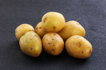 Raw small organic baby potato