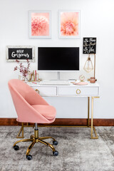 Feminine Styled Workspace
