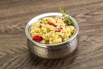 Vegetarian uisine - couscous with vegetables