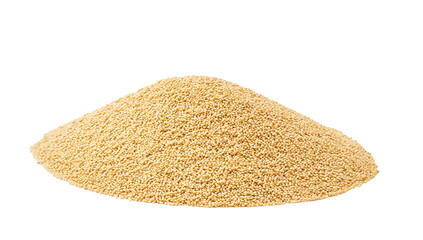 Pile of amaranth isolated on white background.Heap of dry amaranth isolated on white.