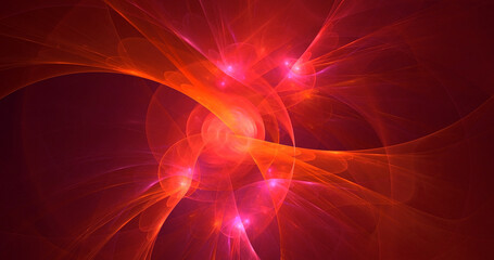 3D rendering abstract multicolor fractal light background
