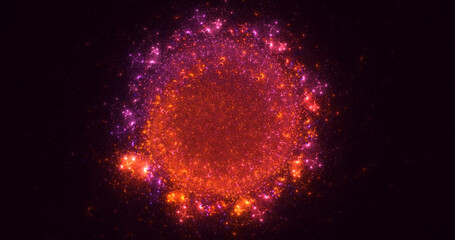 3D rendering abstract round light background