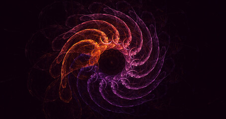 3D rendering abstract round light background