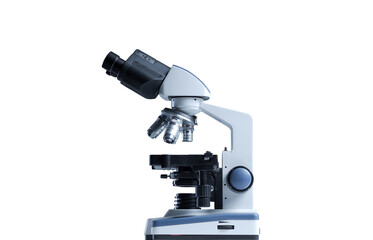 Fototapeta na wymiar Professional laboratory microscope on white background