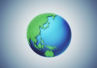 緑豊かな地球の3dイラスト