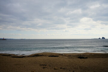 beach and island and cloud