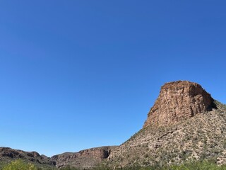 landscape with blue sky