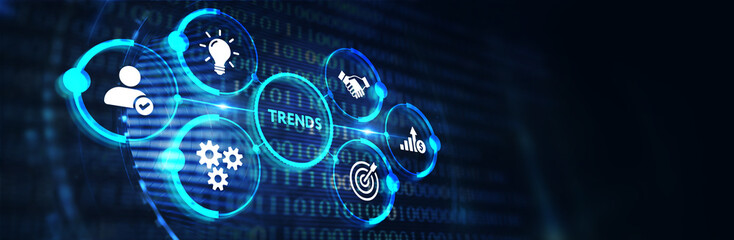 Fototapeta premium Business, Technology, Internet and network concept. Recent and latest trend. 3d illustration