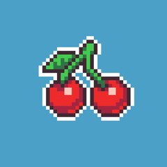 Editable vector cheery fruit icon pixel art illustration for game development,
game asset, web asset, graphic design, and printed purpose.
