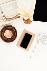 Feminine Styled Workspace