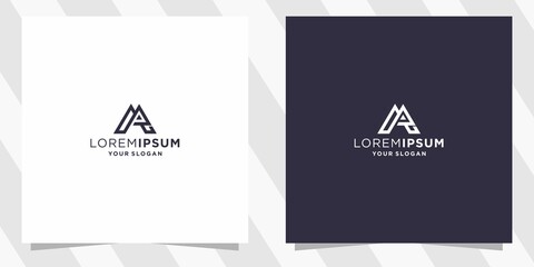 letter mp pm logo with minimal design