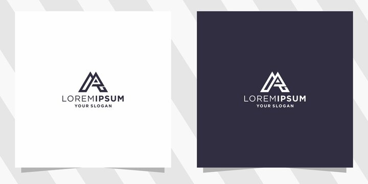 letter mp pm logo with minimal design