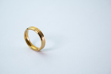gold ring isolated on white background