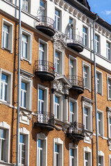 Moscow, Russia, April 19, 2022. Typical historical architectural in downtown, 