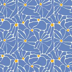 Creative collage modern floral seamless pattern