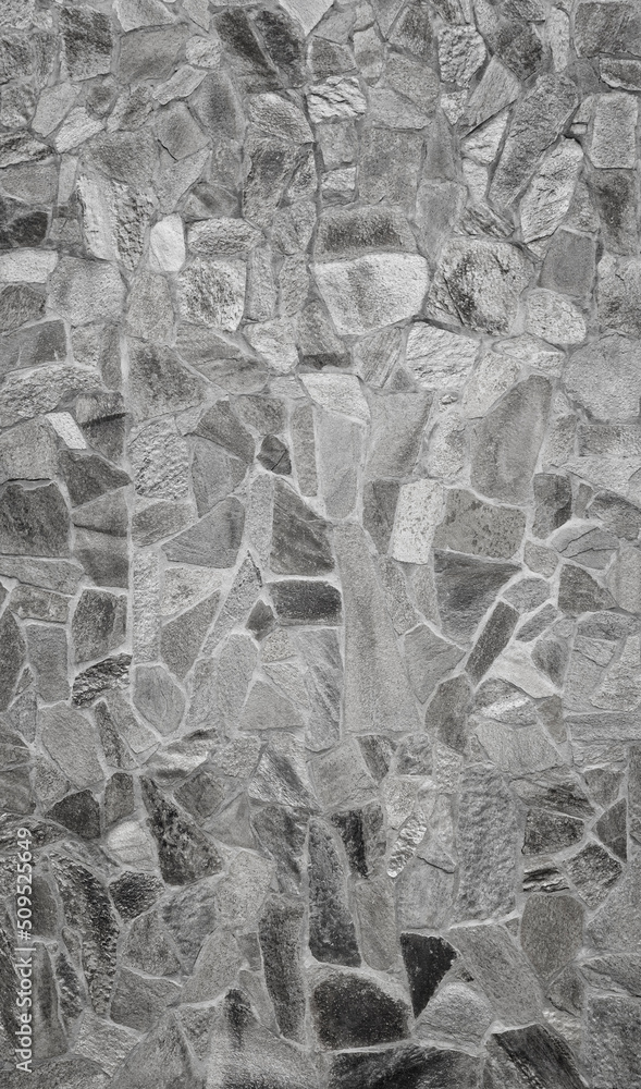 Poster front view of stone wall made of weathered stone slates. abstract high resolution full frame texture