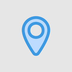 Placeholder icon in blue style about essentials, use for website mobile app presentation